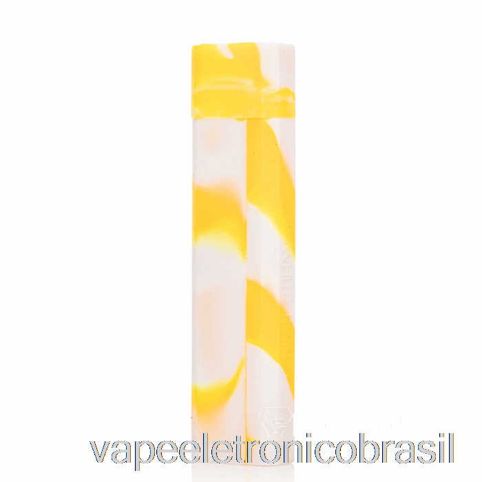 Vape Eletrônico White Rhino Silicone Dab Out [quartzo] Amarelo Branco (brilho Uv)
